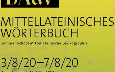 Summer School Mittellateinische Lexikographie 2020